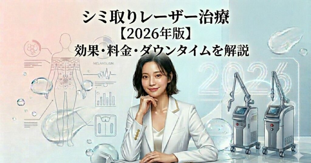 シミ取りレーザー治療の効果・料金・ダウンタイムを解説【2026年版】