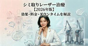 シミ取りレーザー治療の効果・料金・ダウンタイムを解説【2026年版】