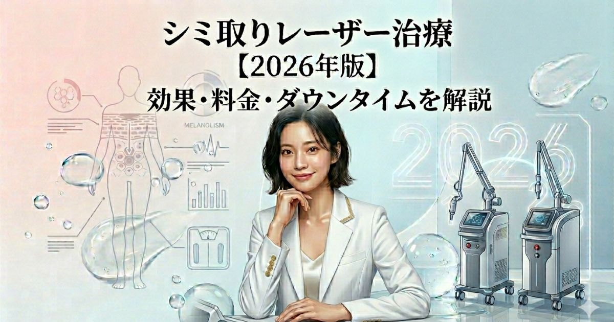 シミ取りレーザー治療の効果・料金・ダウンタイムを解説【2026年版】