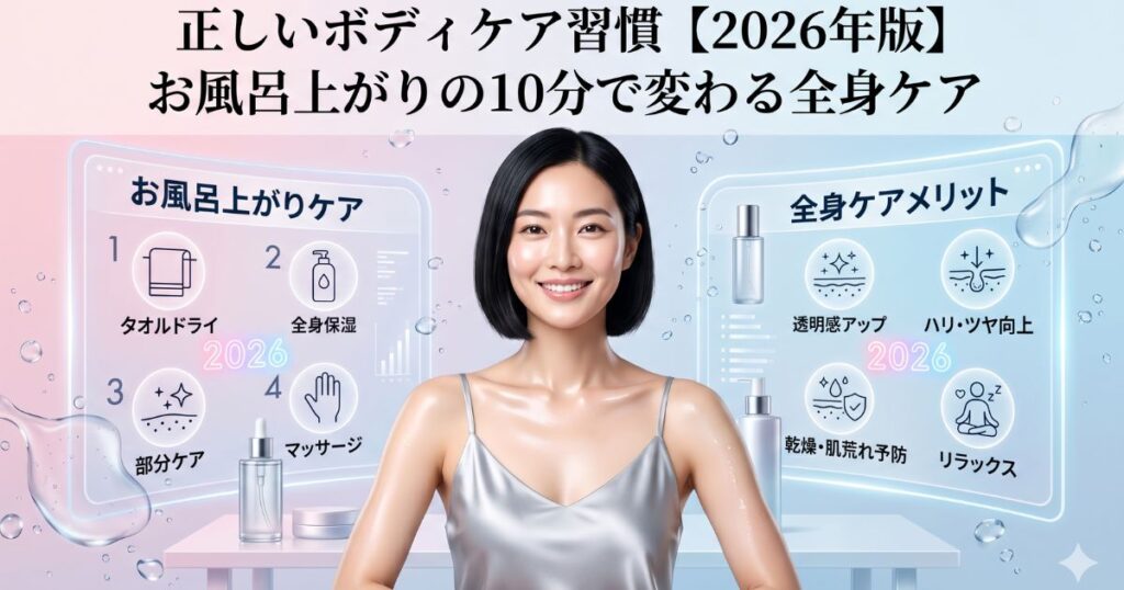 正しいボディケア習慣【2026年版】お風呂上がりの10分で変わる全身ケア