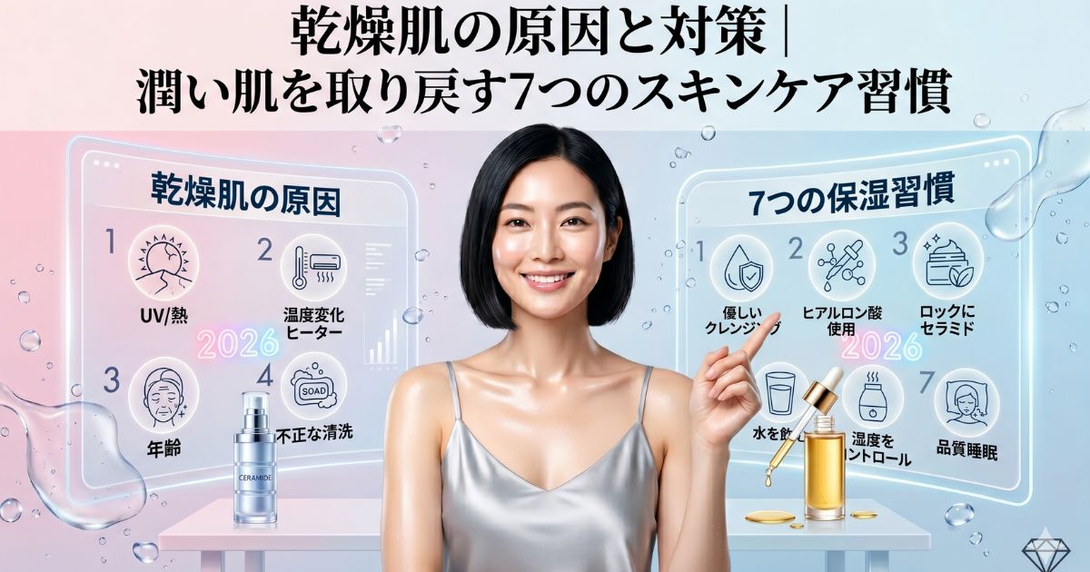 乾燥肌の原因と対策｜潤い肌を取り戻す7つのスキンケア習慣
