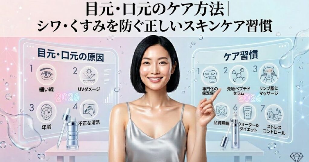 目元・口元のケア方法｜シワ・くすみを防ぐ正しいスキンケア習慣