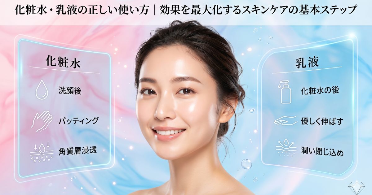 化粧水・乳液の正しい使い方｜効果を最大化するスキンケアの基本ステップ