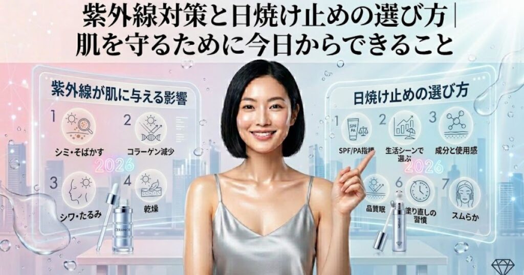 紫外線対策と日焼け止めの選び方｜肌を守るために今日からできること