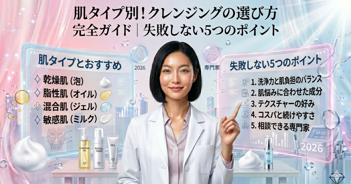 肌タイプ別！クレンジングの選び方完全ガイド｜失敗しない5つのポイント