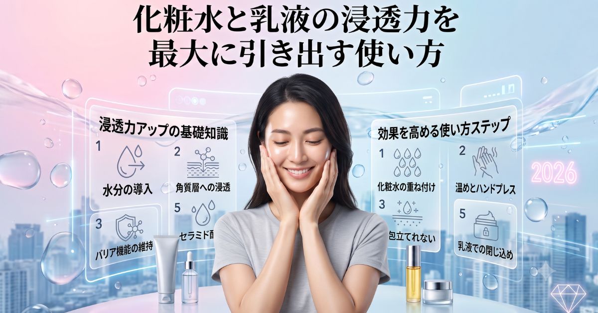 化粧水と乳液の浸透力を最大に引き出す使い方【2026年版】スキンケアの効果が変わる正しい手順と実践法