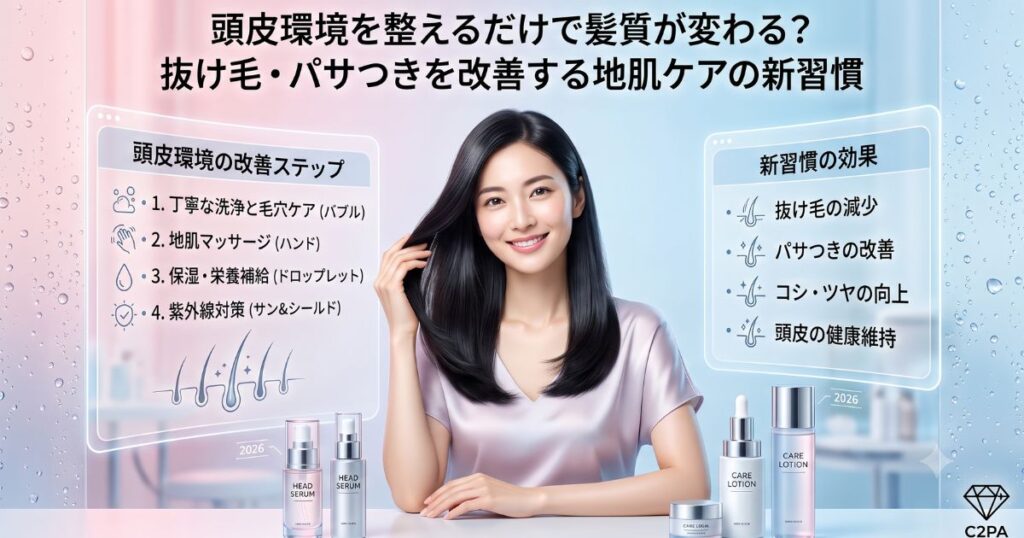 頭皮環境を整えるだけで髪質が変わる？抜け毛・パサつきを改善する地肌ケアの新習慣