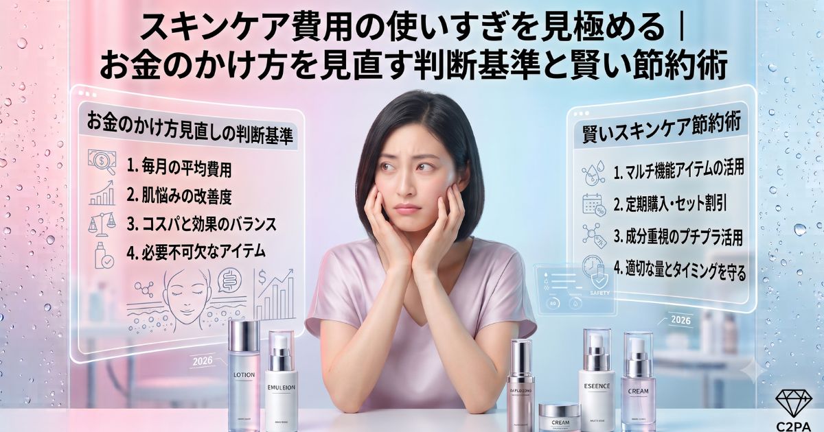 スキンケア費用の使いすぎを見極める｜お金のかけ方を見直す判断基準と賢い節約術
