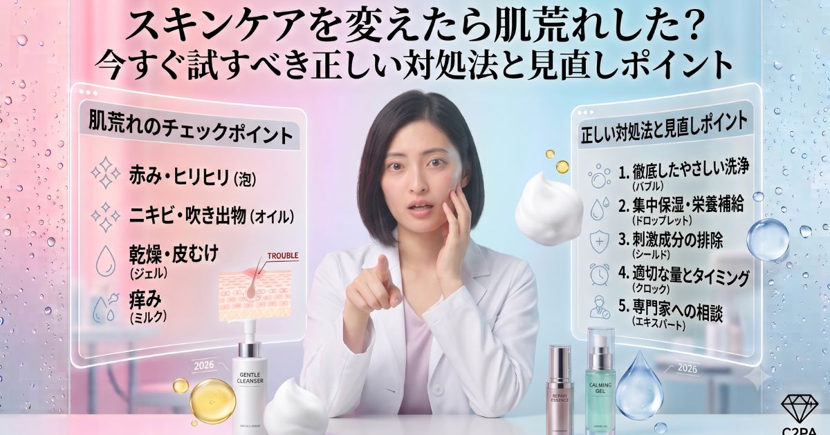 スキンケアを変えたら肌荒れした？今すぐ試すべき正しい対処法と見直しポイント