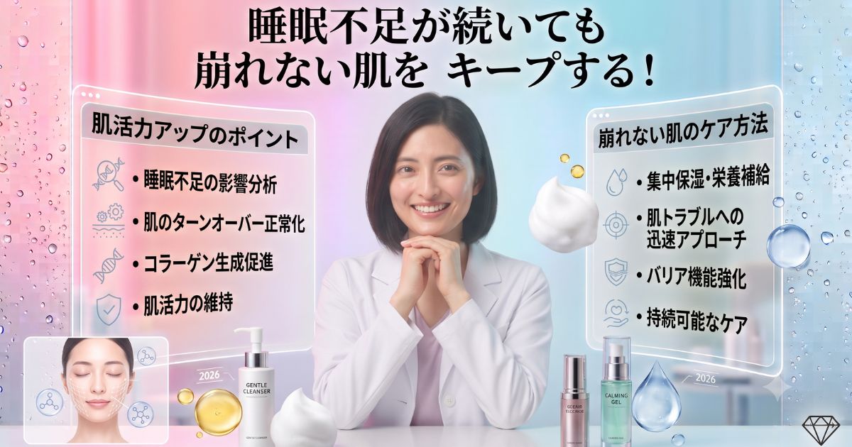 睡眠不足が続いても崩れない肌をキープする！連日の寝不足を乗り越える応急スキンケア完全ガイド