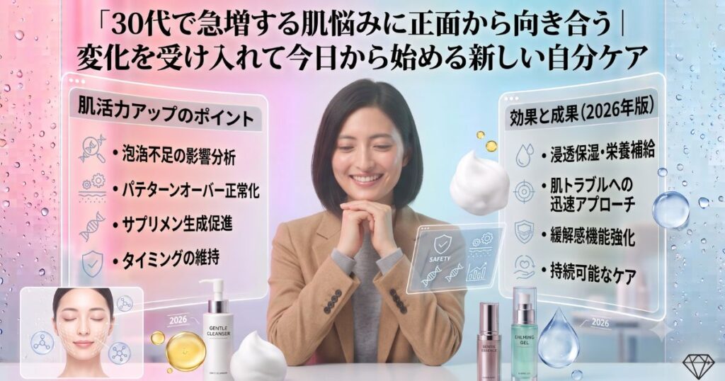 30代で急増する肌悩みに正面から向き合う｜変化を受け入れて今日から始める新しい自分ケア