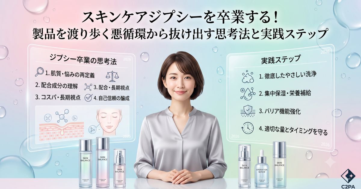 スキンケアジプシーを卒業する!製品を渡り歩く悪循環から抜け出す思考法と実践ステップ