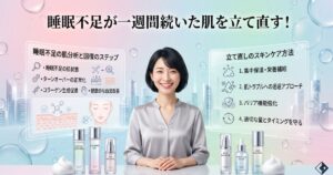 睡眠不足が一週間続いた肌を立て直す！段階別・今日から使える応急スキンケアプログラム