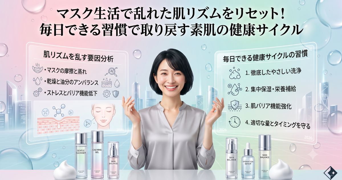 マスク生活で乱れた肌リズムをリセット!毎日できる習慣で取り戻す素肌の健康サイクル