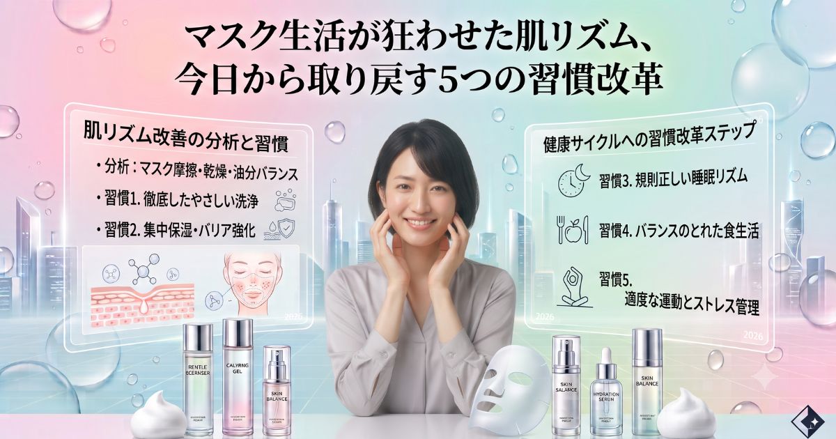 マスク生活が狂わせた肌リズム、今日から取り戻す5つの習慣改革