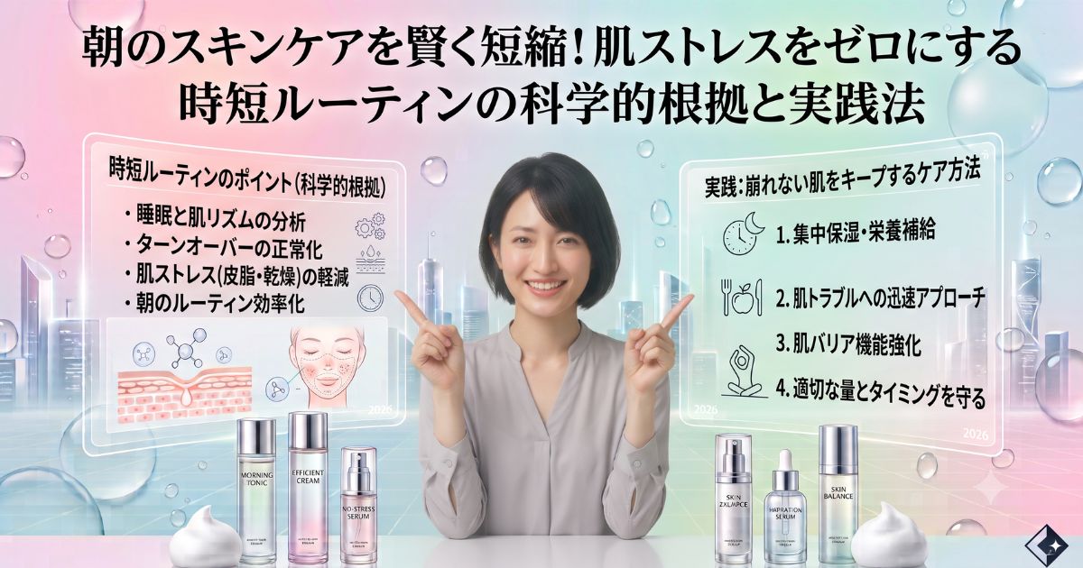 朝のスキンケアを賢く短縮！肌ストレスをゼロにする時短ルーティンの科学的根拠と実践法