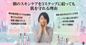 朝のスキンケアを3ステップに絞っても肌を守れる理由｜忙しい朝でも揺るがない最小限ケアの新常識