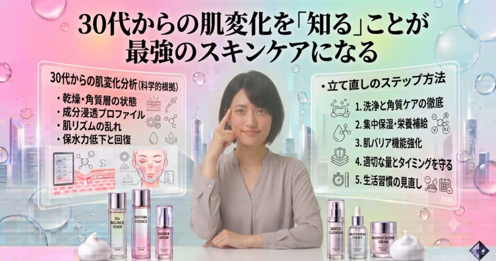 30代からの肌変化を「知る」ことが最強のスキンケアになる｜悩みを整理して今日から動ける実践ガイド