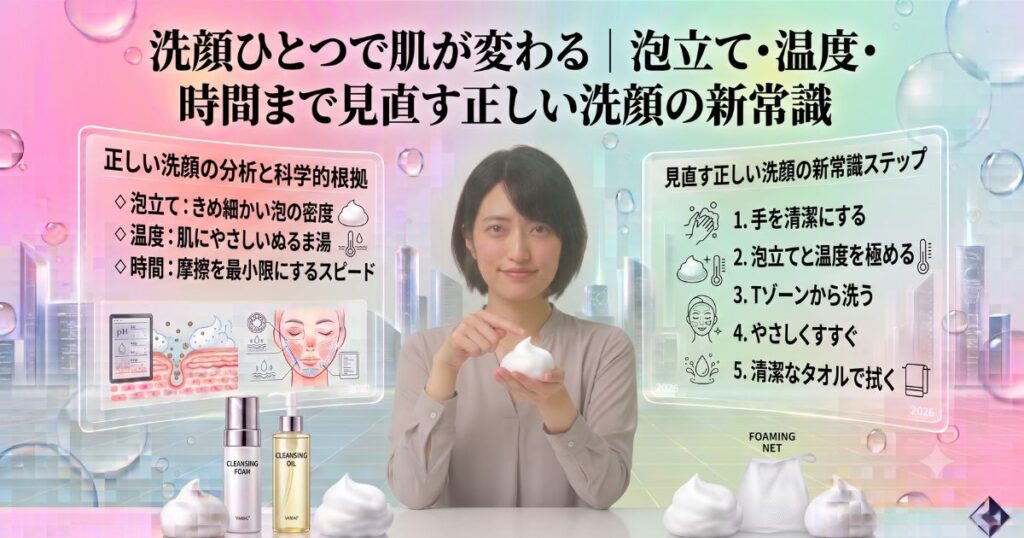 洗顔ひとつで肌が変わる｜泡立て・温度・時間まで見直す正しい洗顔の新常識【2026年版】