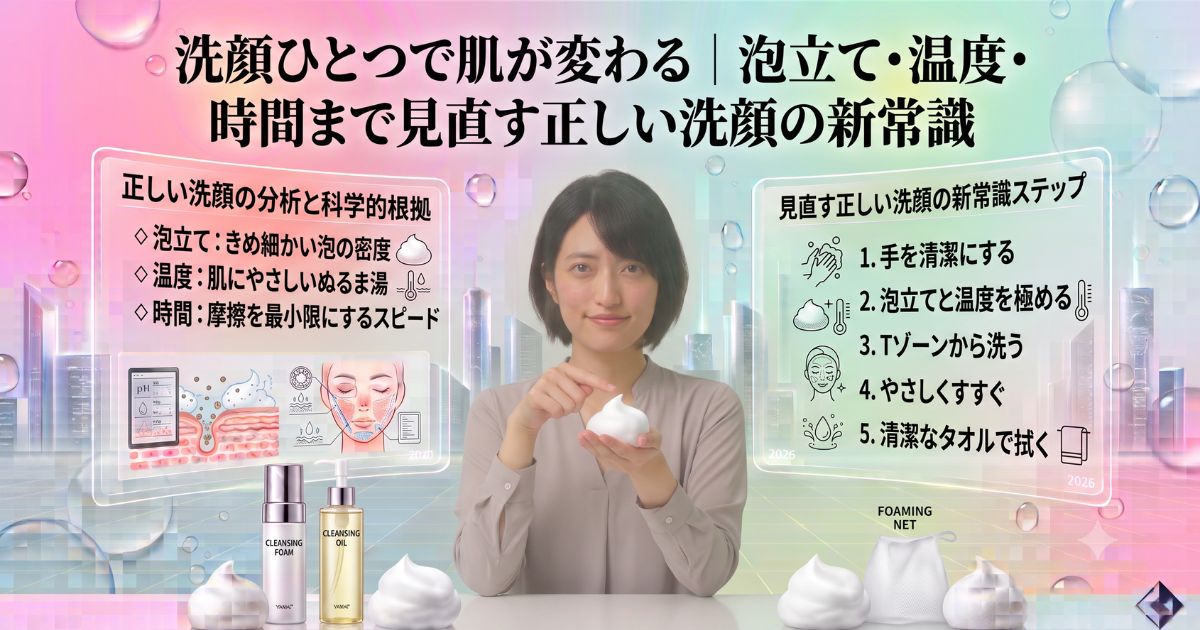 洗顔ひとつで肌が変わる｜泡立て・温度・時間まで見直す正しい洗顔の新常識【2026年版】
