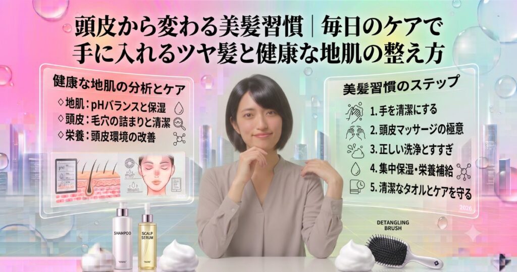 頭皮から変わる美髪習慣｜毎日のケアで手に入れるツヤ髪と健康な地肌の整え方