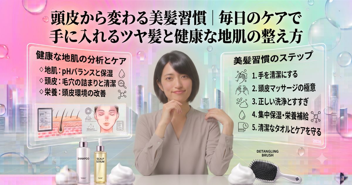 頭皮から変わる美髪習慣｜毎日のケアで手に入れるツヤ髪と健康な地肌の整え方