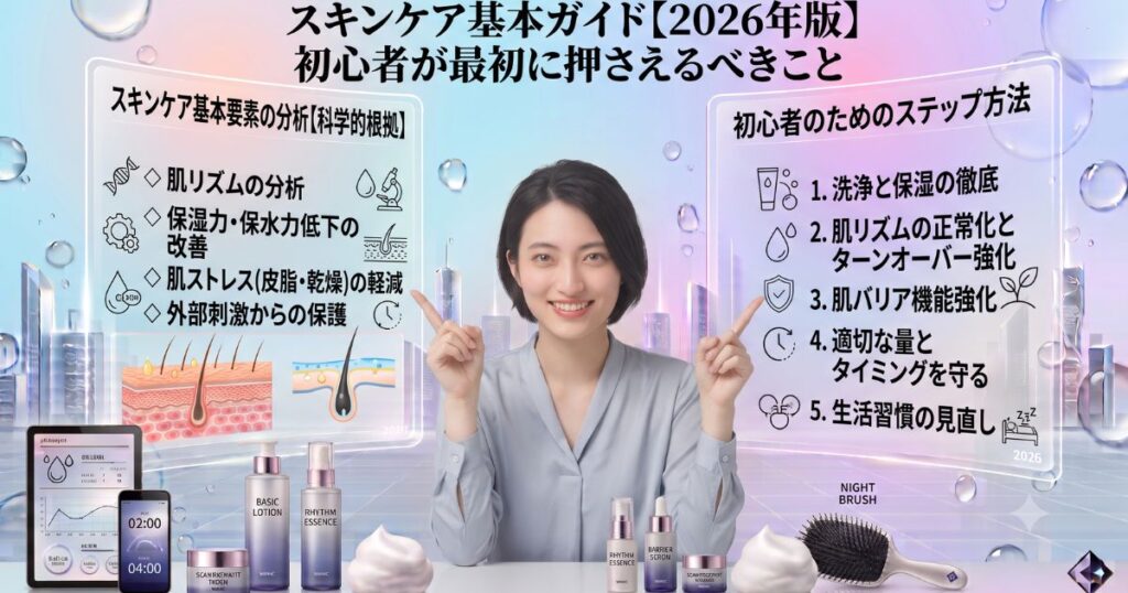 スキンケア基本ガイド【2026年版】初心者が最初に押さえるべきこと