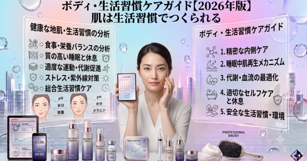 ボディ・生活習慣ケアガイド【2026年版】肌は生活習慣でつくられる